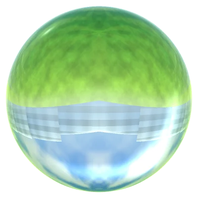 A large glass bubble.
