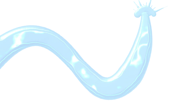 A flowing ribbon of liquid chrome.